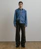 DUSTYWHITE Brown Dirty Washed Oxford Wide Tuck Pants