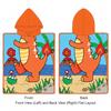 Kids Hooded Beach Towel Flat Print Mermaid Dinosaur Microfiber Poncho Boys Girls Swim Pool Bath Cape Changing Robe