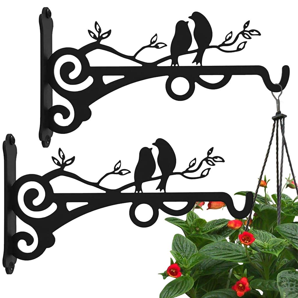 2/4/10Pcs Wall-Mounted Hook Flower Pot Holder Europe Vintage Iron Art Flower Stand Garden Decoration Wall Hanging Basket Bracket