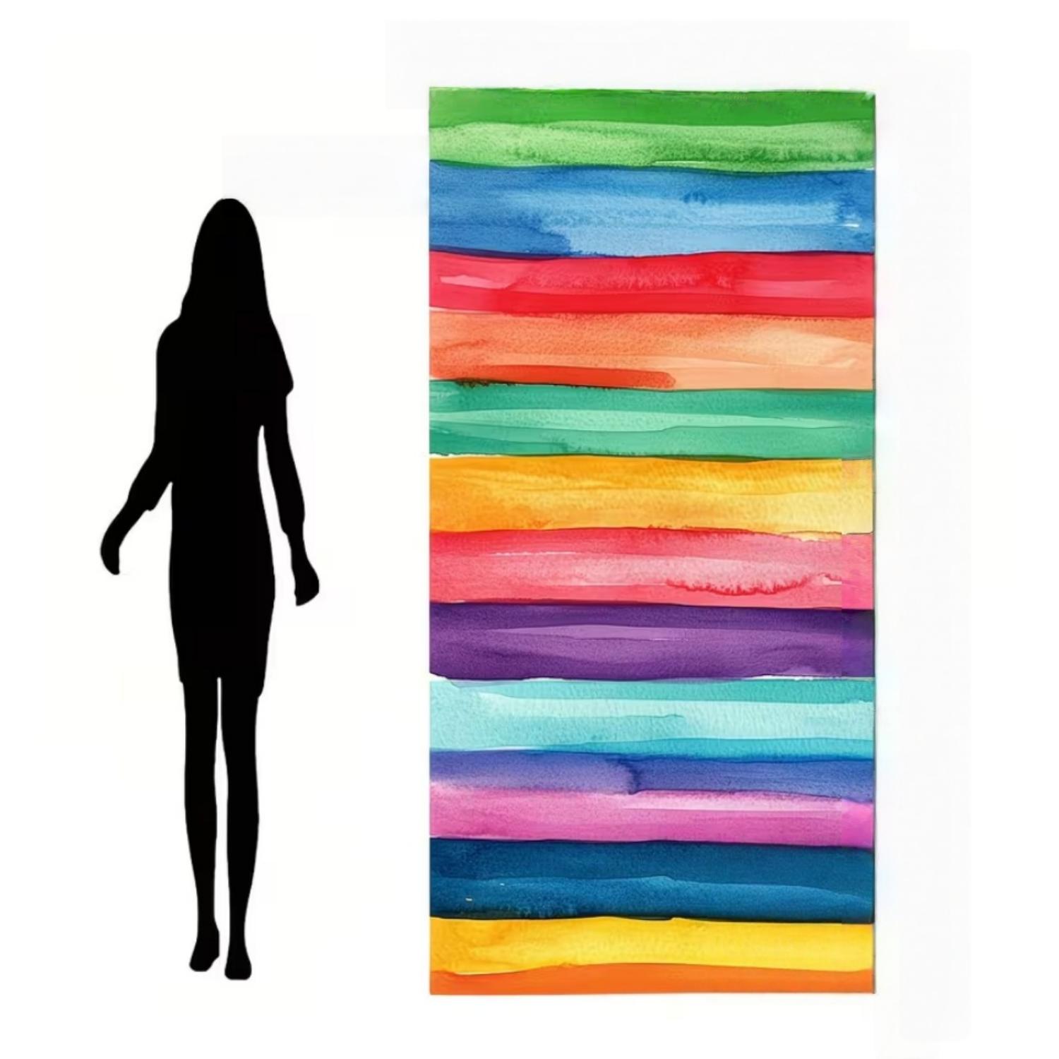 

Tropical Style Sunset Beach Towel Multi-Functional Soft Skin Friendly for Travel Camping Swimming Pool W40*H60(CM)
