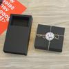 In Stock Black Cardstock Tea Flower Gift Box with Transparent Drawer Pull Kraft Paper Packaging