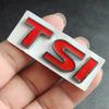 WHAQY1 3D Metal Logo TSI Emblem Letters Car Trunk Badge For VW TSI Decal Sticker Accessories
