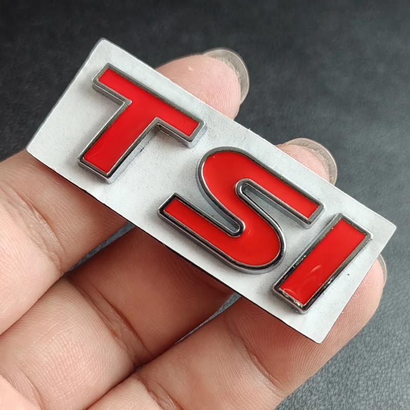 WHAQY1 3D Metal Logo TSI Emblem Letters Car Trunk Badge For VW TSI Decal Sticker Accessories