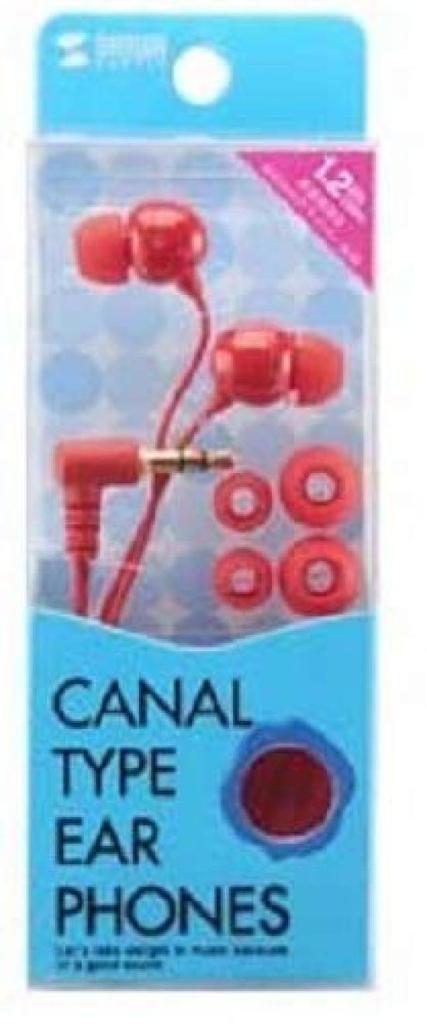SANWA SUPPLY Stereo Earphones, Red, MM-HP117R
