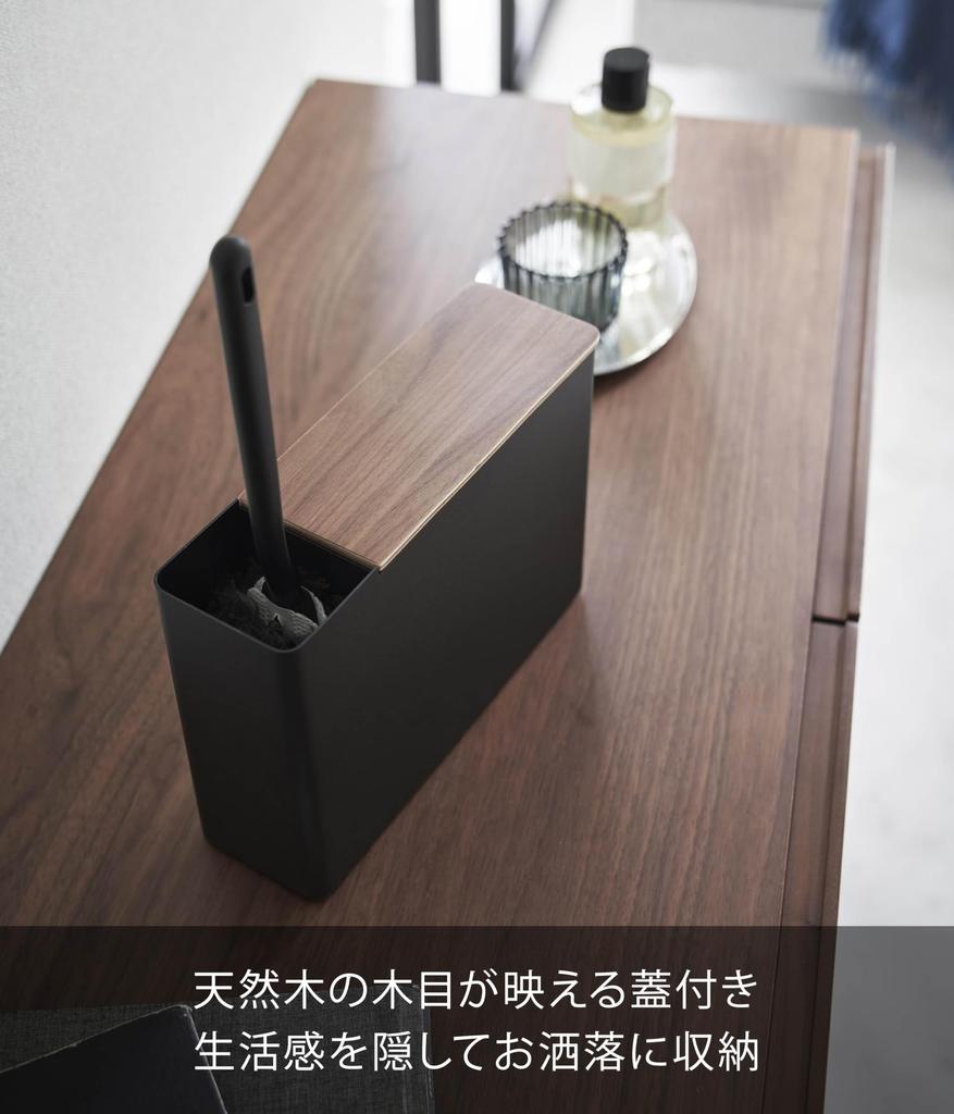 Yamazaki Jitsugyo Handy Wiper Stand with Replacement Mop Holder Brown x x RIN Replacement Mop Holds 6 Pieces 1836 W23.1 D7.2 H16.7cm