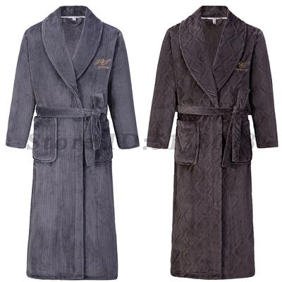 Heren Casual Badjas Gewaad Herfst Winter Flanel Lange Badjas Koppel Verdikt Warm Nachtkleding Plus Size Nachthemd Dames Losse Huiskleding