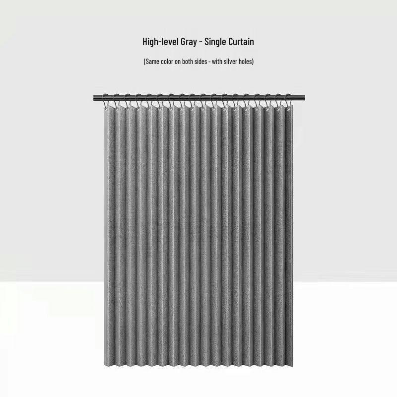 Magnetic No-Drill Waterproof Folding Shower Curtain Set for Bathroom Wet/Dry Separation