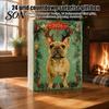 Countdown Calendar 24 Days Bulldog Advent 2026, Acrylic Puppy Ornaments Christmas Calendar, 2D Flat Dog Xmas Tree Pendant for Tree, Holiday
