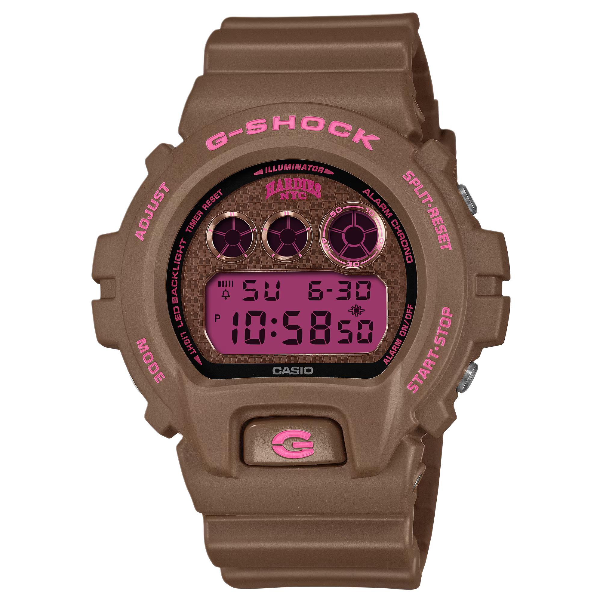 

Casio × Hardies NYC Digital Series 6900 Quartz Watch Resin Strap Men watches Pink DW-6900HH-5 Brown Strap