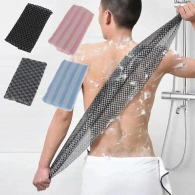 Panno Esfoliante Asciugamano in Nylon da Bagno Spazzola per Schiena Asciugamani Esfolianti Spugna da Doccia per Corpo Accessori da Bagno