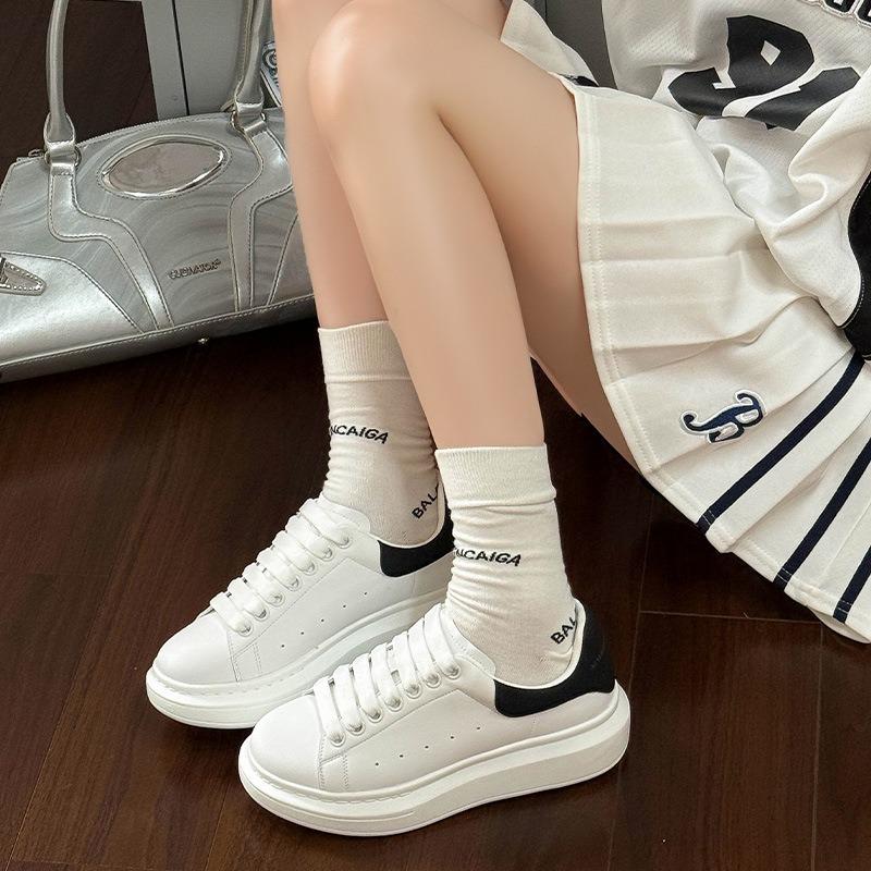 Thick-soled heightening little white shoes women's autumn new leather breathable comfortable versatile classic casual board shoes