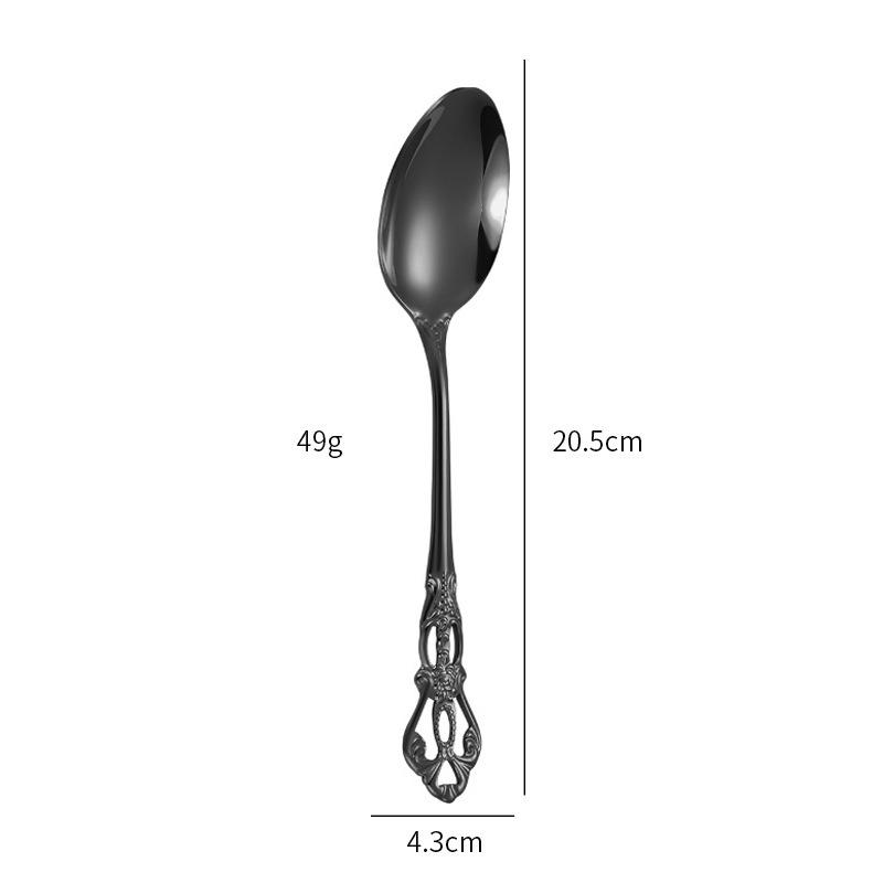 European Style Stainless Steel Steak Knife, Fork, and Spoon Set for Western Restaurant or Household Use