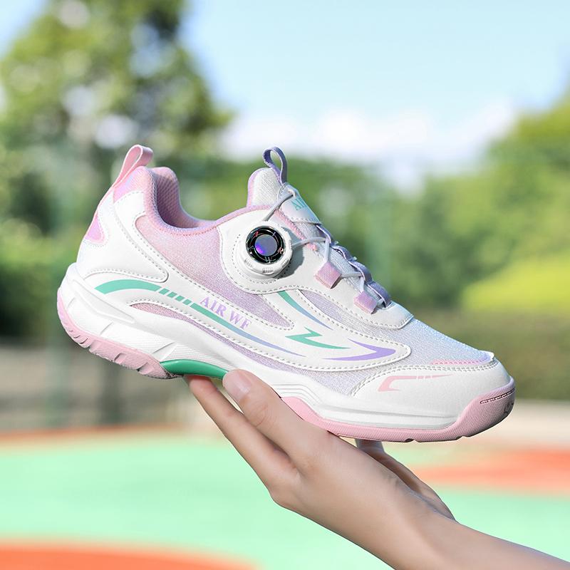 ennis professional rotating button men's and women's badminton shoes, table tennis shoes, children's outdoor sports shoes