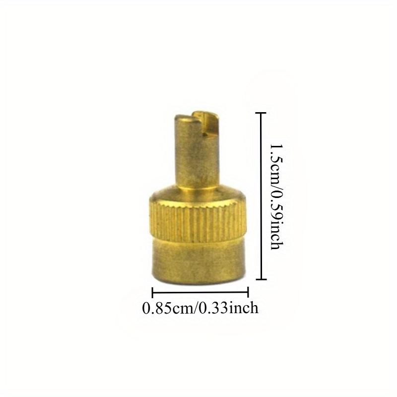 20pcs Wheel Tire Valve Lid Cover Leak-proof Tire Valve Stem Cap Copper Slotted Head Stem Cover Auto Repair Parts