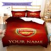 Arsenal F Custom Name Pattern Bedding,Quilt Set Quilt Cover Pillowcase Home Birthday Gift(1 * Duvet Cover + 2 * Pillowcase, Without Core)