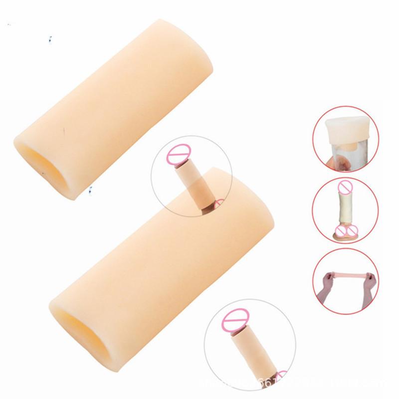Adult Products Pure Silicone Protective Cover Men's Masturbator Airplane Bottle Penis Exerciser Seal Ring