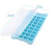 Ice Cube Tray Press Trays for Freezer Chocolate Chilled Drinks Juice 24 Grids pink