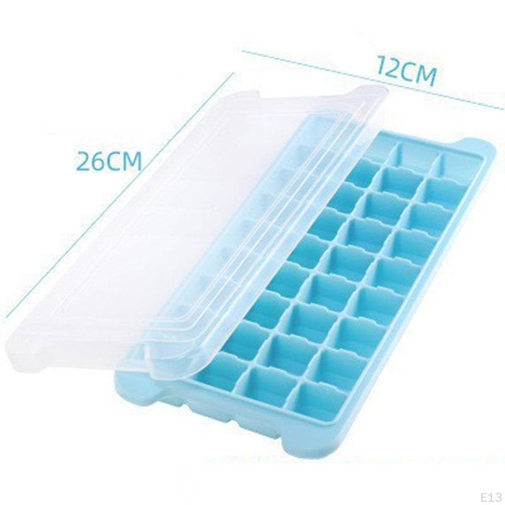 Ice Cube Tray Press Trays for Freezer Chocolate Chilled Drinks Juice 24 Grids pink