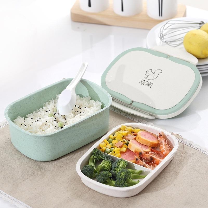 Wheat Lunch Box Straw Box Microwave Food Box Picnic Food Container