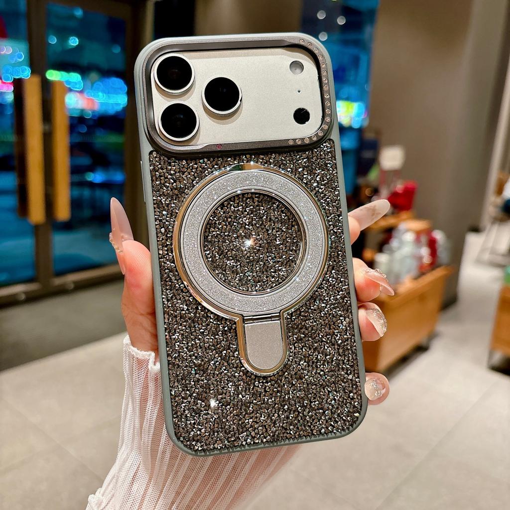 Applicable To iPhone11promax Mobile Phone Case Apple 11Pro Advanced Sense 11 Glitter Flash Diamond 11 Bracket Case