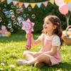 Sunflower Fully Automatic Bubble Machine Shower Sprinkler Snowflake Bubble  Electric Children's Toy  80mlBubble Liquid