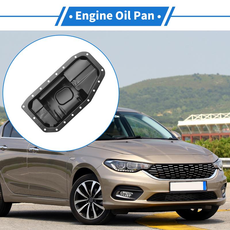 UXCELL No.500323326 Engine Oil Pan for Fiat Ducato 2.5L 2.8L Diesel 94-06 Iron Black