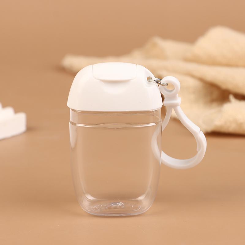 30 ml Tragbare Nachfüllbare Flaschen mit Haken Handdesinfektionsmittel Alkohol Kosmetikbehälter Outdoor Mini Seifenspender Behälter