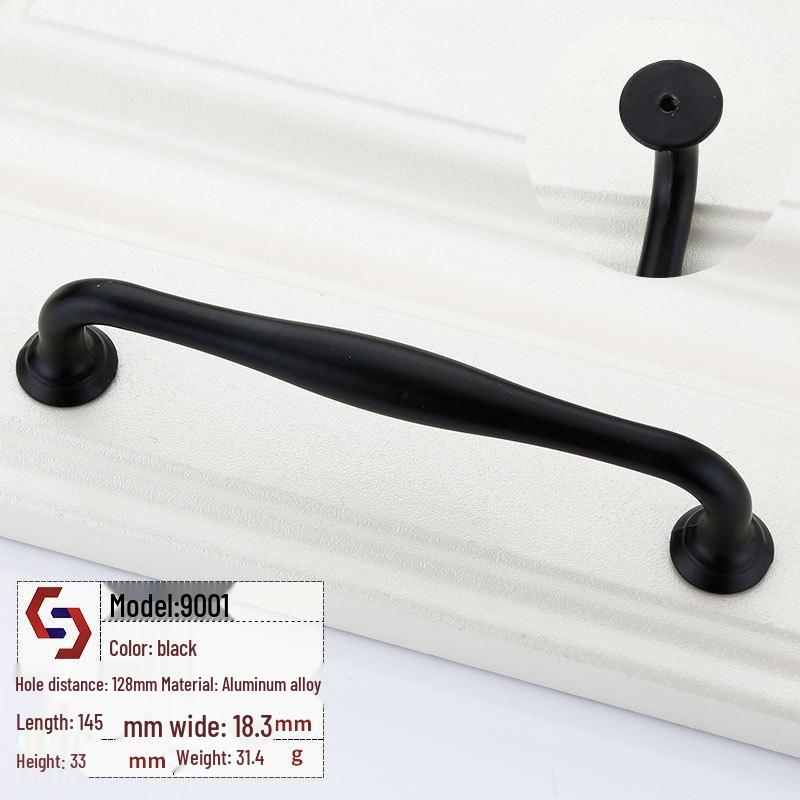 Mâner Sertar și Dulap Stil American Negru