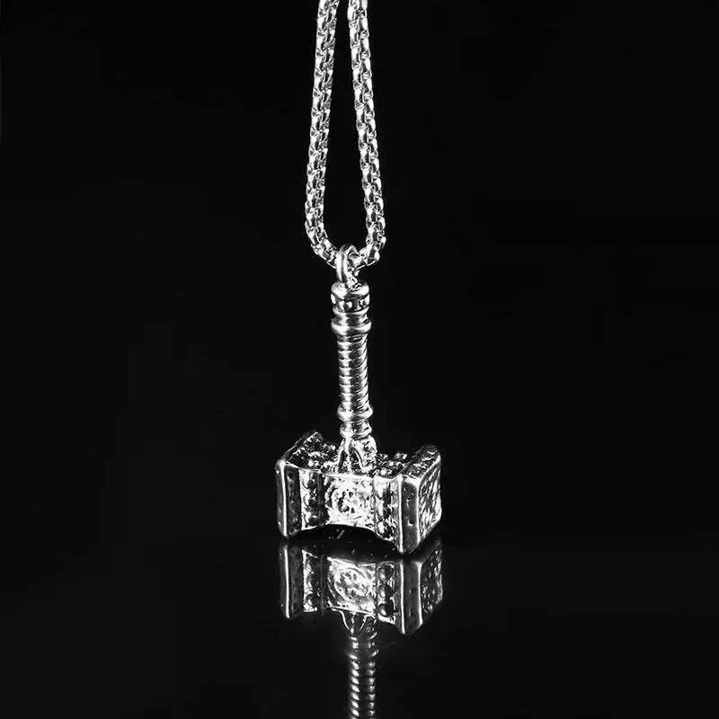 

Мужское индивидуальное ожерелье из нержавеющей стали, властное винтажное модное ожерелье из титановой стали с молотком Тора, кулон, аксессуары, ожерелье