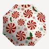 1pc Candy Pattern Automatic Folding Umbrella - Portable Foldable Design with 8 Ribs, Durable Plastic & Iron Frame, Casual Outdoor Accessory