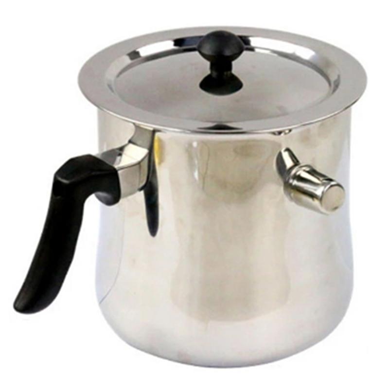 

Thermal Conductivity Pot Stainless Steel Household Hot Coffee Boiling Milk Pot Intermediate Interlayer Water Injection 1.5L