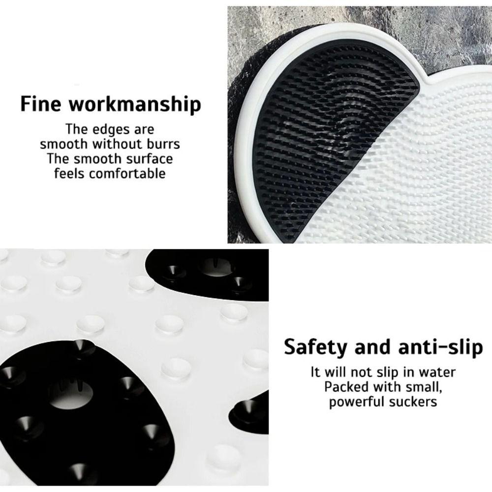 Cute Anti-slip Mat Versatile Floor Pad Feet Scrubbers Panda Massage Mat Shower Room