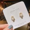 Exquisite Imitation Pearl Bee Stud Earrings for Women Simple Small Cute Animal Insect Korean Girl Jewelry Friend Christmas Gift