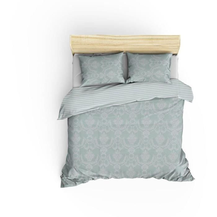 Bedding Set - 1 Duvet Cover 220 X 240 Cm + 2 Pillowcases 60 X 60 Cm - 65% Cotton, 35% Polyester - Green