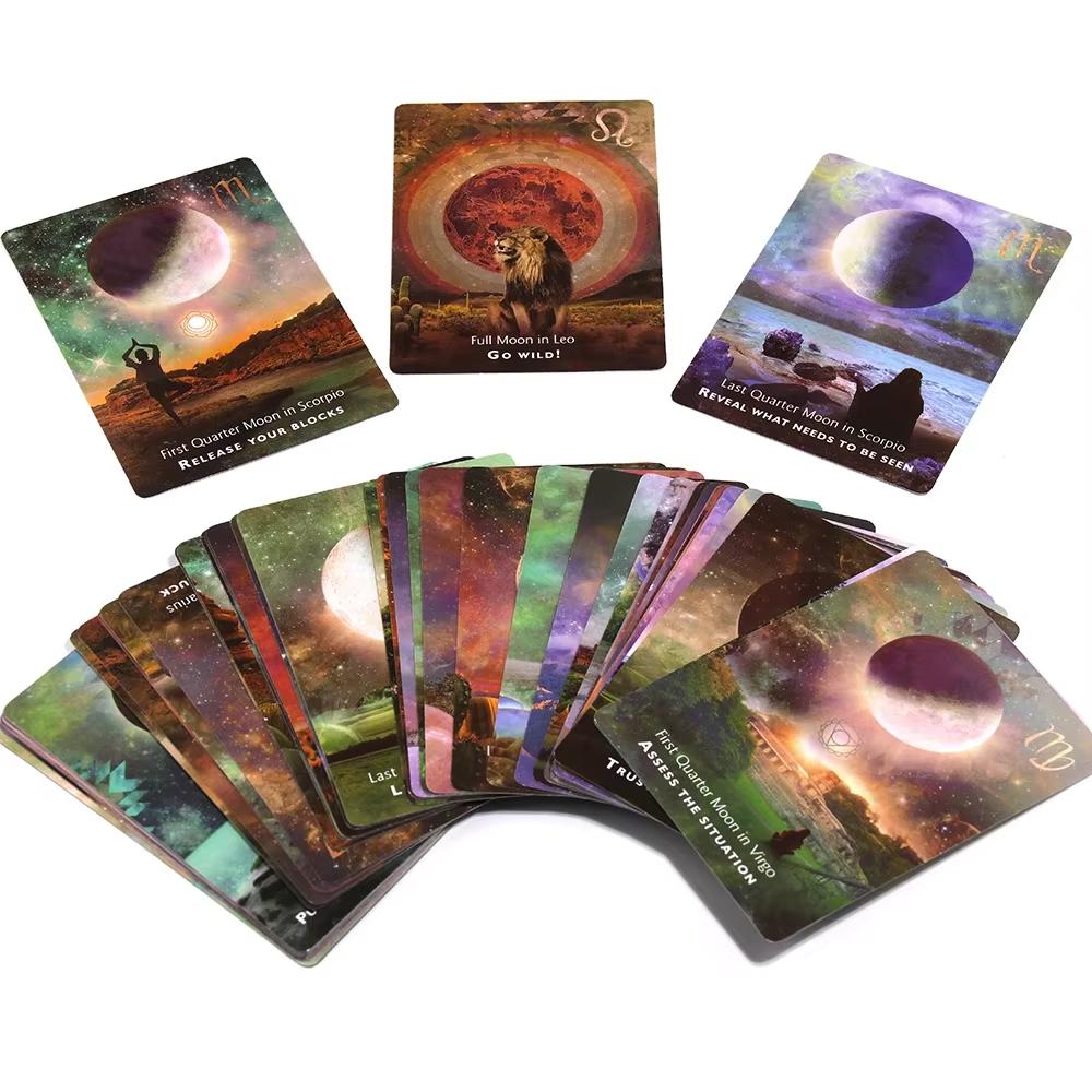 Moonology Oracle Card Mystic Divination Gameplay Fortune-telling Cards Manifestation Fate Tarot Deck English Version Board Game