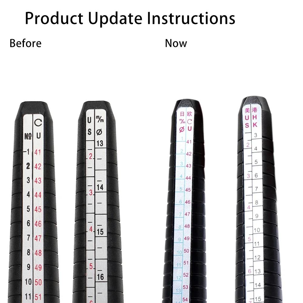 1Pc Ring measuring rod US 0-13 UK A-Z ring measuring ring measuring ring plastic ring size measuring tool