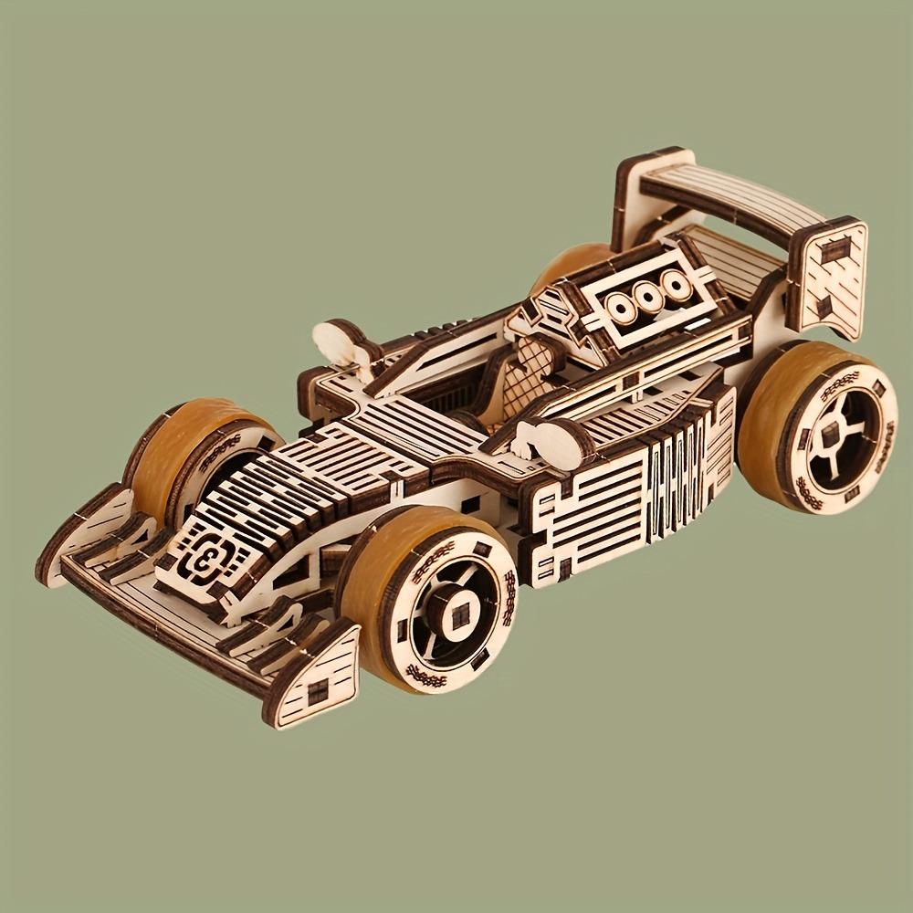 3D Wooden Puzzle Formula Racing Cars for Adults Model Car Kits Stress Relief Toy Birthday Gift for Teen Boys Men Boyfriend