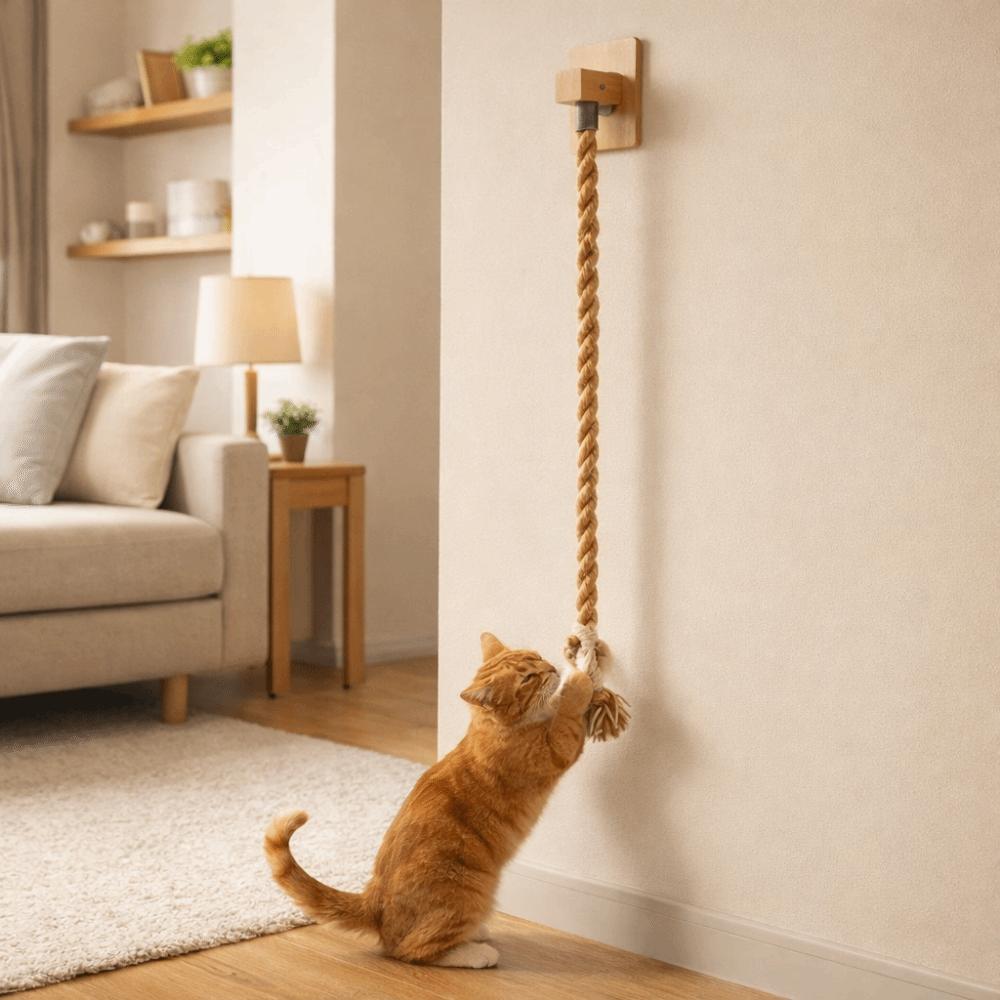 Bite Resistant Cat Scratch Rope Wear Resistant Cat Wall Rope Rack Funny Cat Climbing Shelf  Home