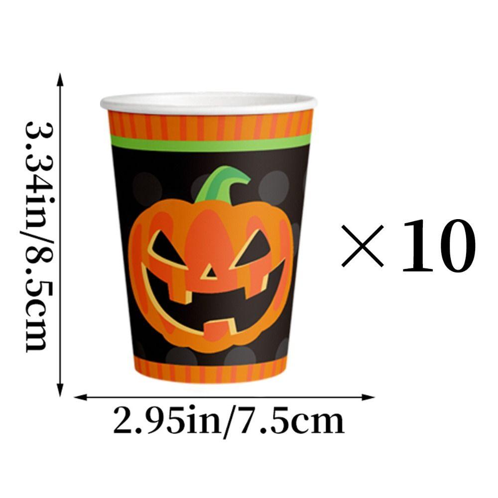 10st Simulering Halloween Engångs Porslin Halloween Fest Dekoration Tillbehör