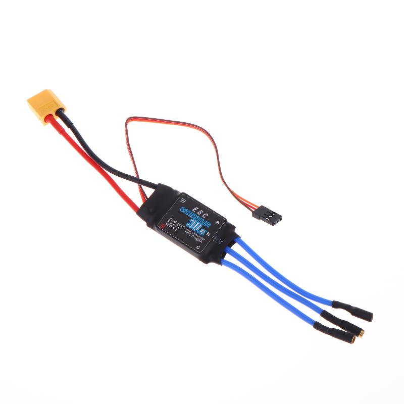 30A 40A Brushless ESC 2 4S Electronic Speed Controller Banana Connectors for RC Car Smooth Throttle Response