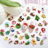 2025 New Christmas Cartoon Nail Art Accessories Cute 3D Santa Hat Snowman Resin DIY Nail Decorations