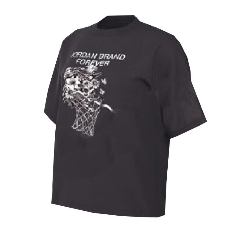 (WMNS) Air Jordan Oversized Graphic T-Shirt Asia Sizing Off Noir Women s FV7120-045 L
