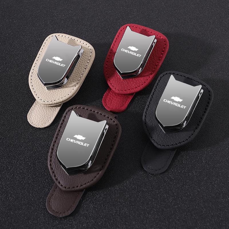 Car Sun Visor Glasses Clip Multifunctional Storage Holder For Chevrolet Bolt Spark Tahoe Z71 Aveo Impala Lacetti Malibu Sail SS