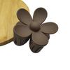 Matte Flower Hair Claw: Five-Petal Clip for Updo & Ponytail