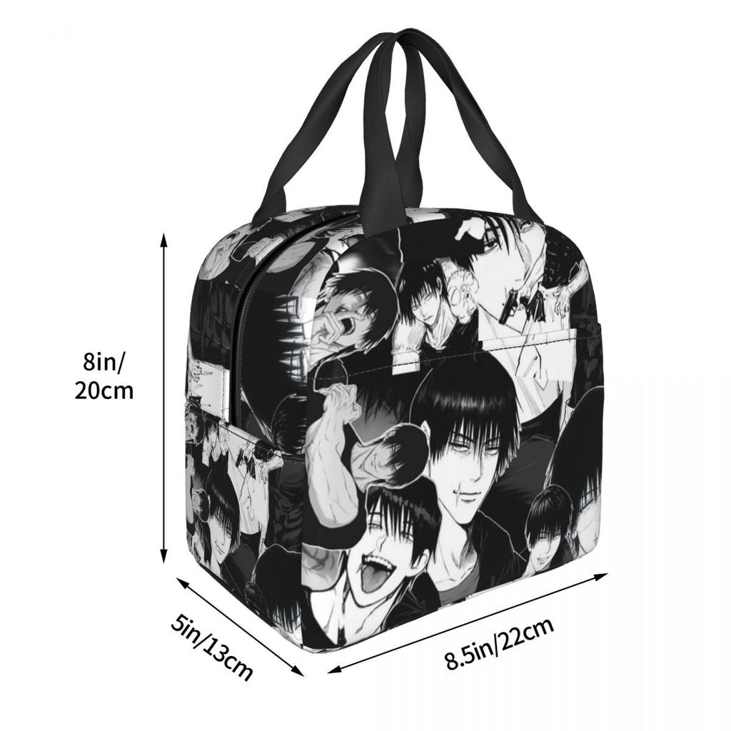 T-Toji Fushiguros Manga Knife Insulated Lunch Bag for Women Children Portable Food Boxes Thermal Lunch Box Tote