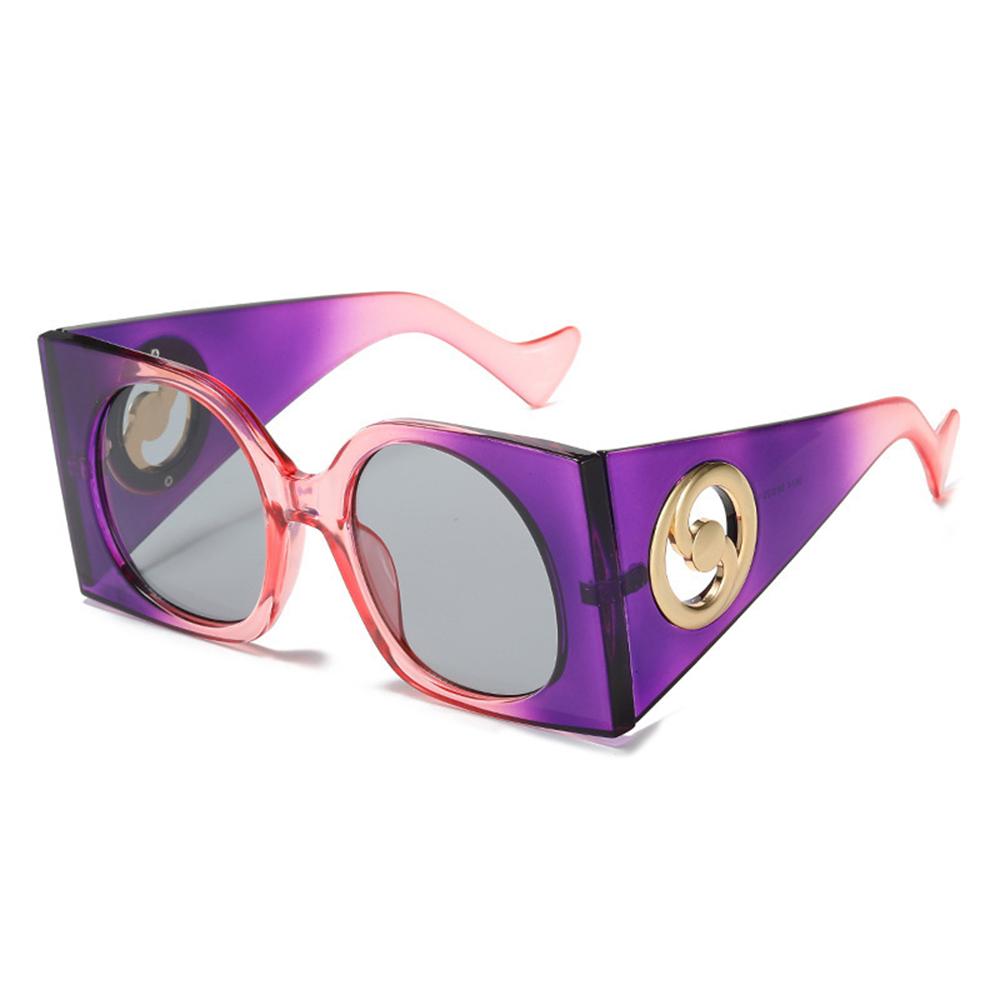 1 pz Occhiali da Sole Punk Vintage Quadrati Oversize Maschera Uomo Donna Montatura Grande Gamba Larga alla Moda Occhiali da Sole Lenti per Dama UV400