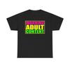 Ostrzeżenie Treści dla Dorosłych Zabawna Koszulka Graficzna S-5XL Unisex Bawełna Koszulka Unisex