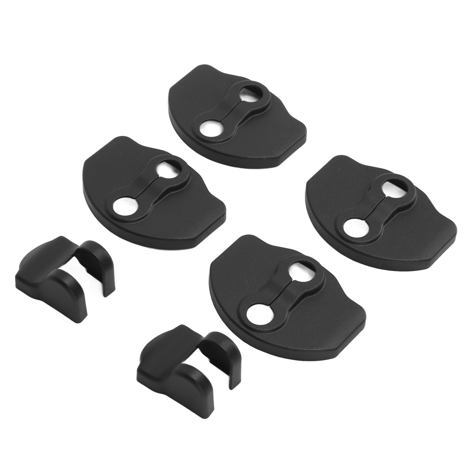 

6pcs Car Door Lock Protector Stopper Cover Kit ABS Black Replacement for Tesla Model 3