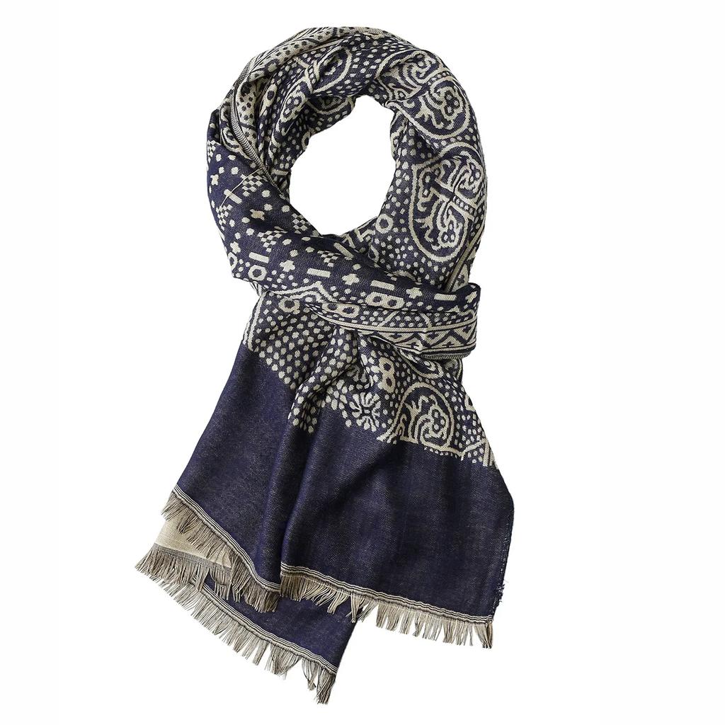 Fashion Men Scarf Cotton Linen Autumn Winter Warm Pashmina Neckerchief Long Soft Stole Bufanda Shawl Casual Men's Shawl Scarves