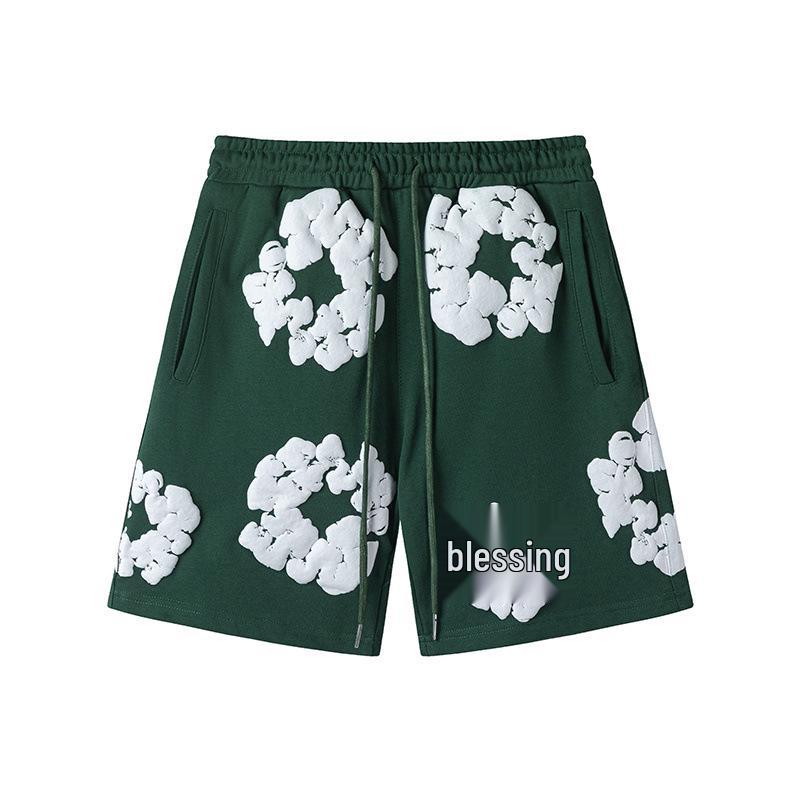 Set Casual pentru Cuplu Denim Tears Kapok Foam Print Stil American - Hanorac și Pantaloni de Trening